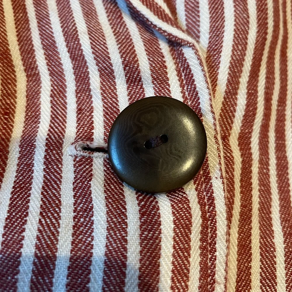 Mara Hoffman Red Stripe Linen Blazer XL Chic and Comfortable - Picture 8 of 16